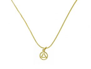 AA Small Symbol Pendant Necklace in 14k or Sterling Silver
